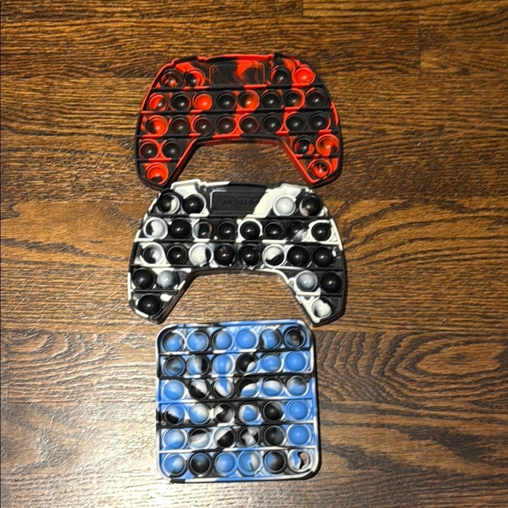 Set of Three Pop It Fidget Toys